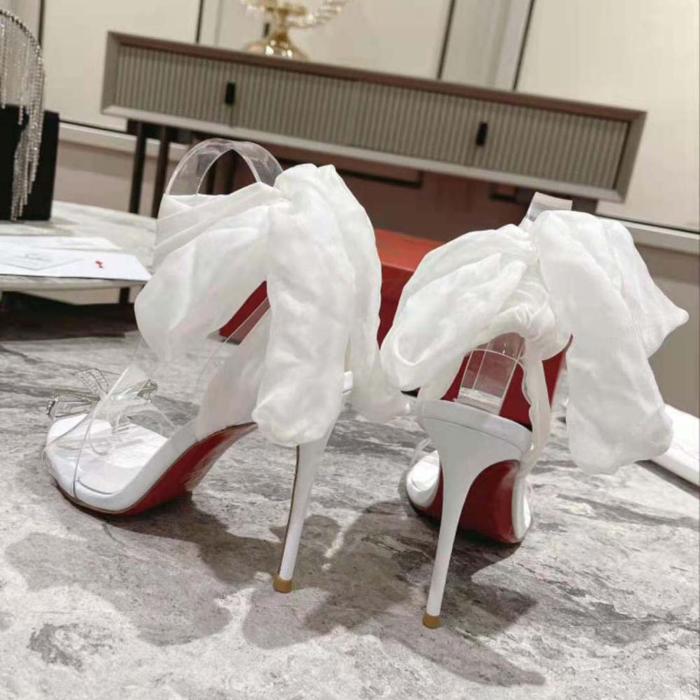 Christian Louboutin Women Astrinodo 100 mm Heel Height-White - image 8