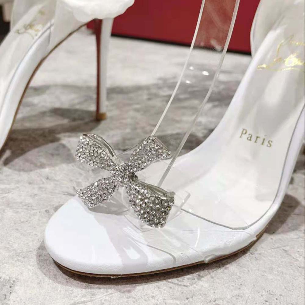 Christian Louboutin Women Astrinodo 100 mm Heel Height-White - image 9