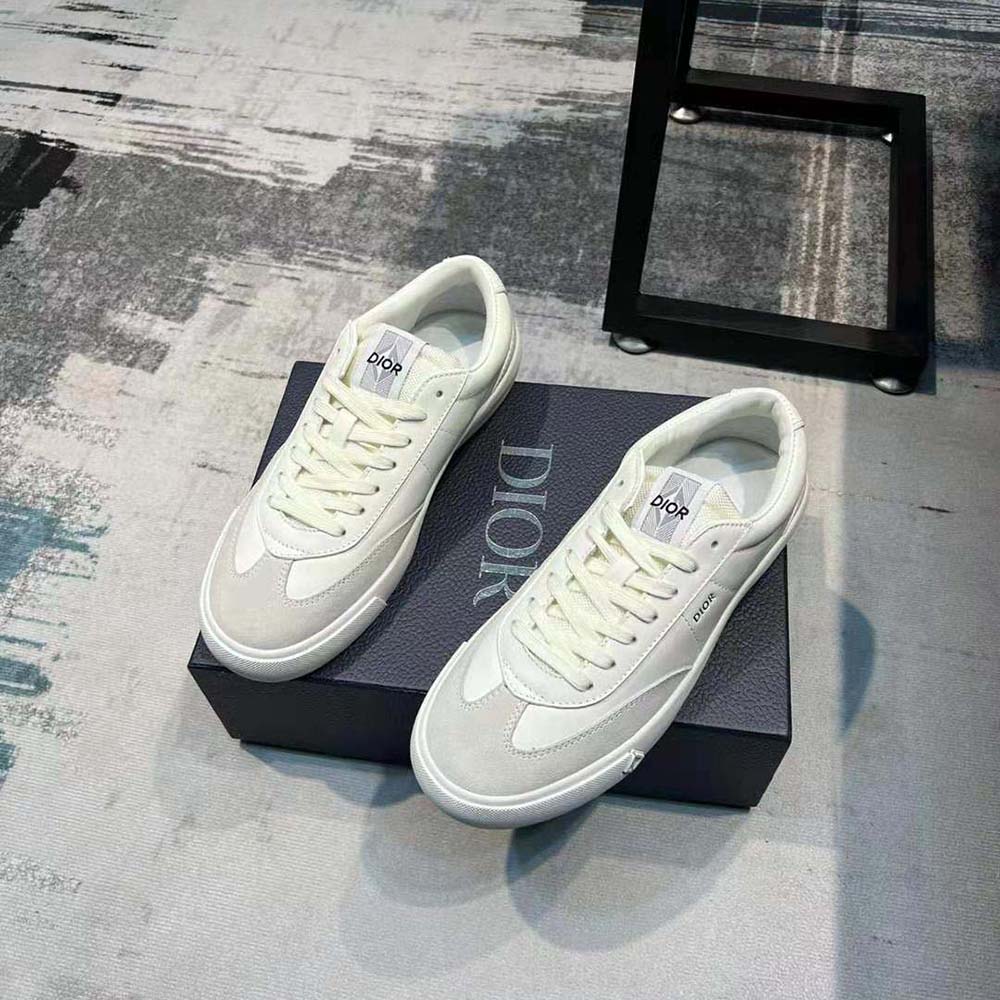 Overhead view showing signature Dior embossing on Dior Men B101 Sneaker