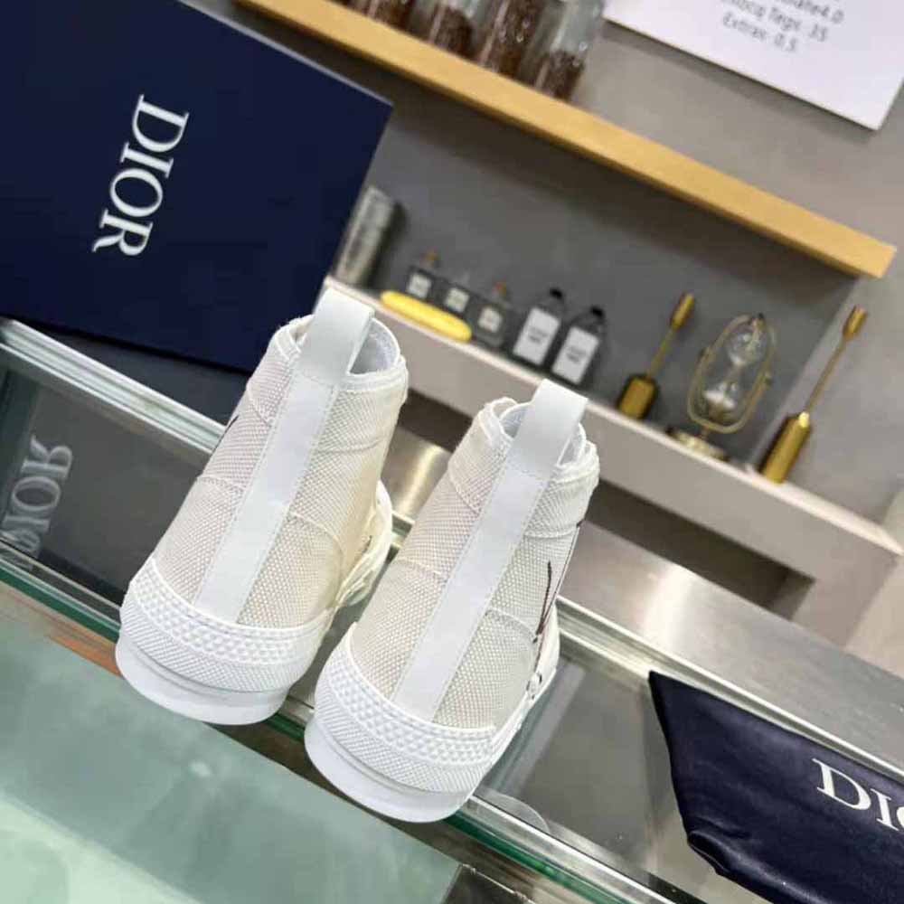 Dior Men B23 Cactus Jack Dior High-Top Sneaker Cream and Coffee Cotton Canvas - image 7