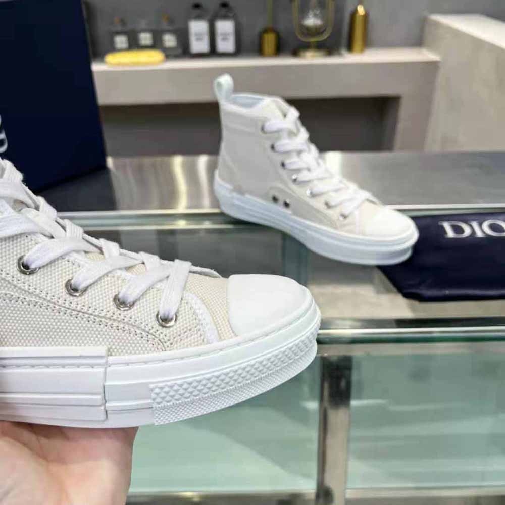 Dior Men B23 Cactus Jack Dior High-Top Sneaker Cream and Coffee Cotton Canvas - image 10