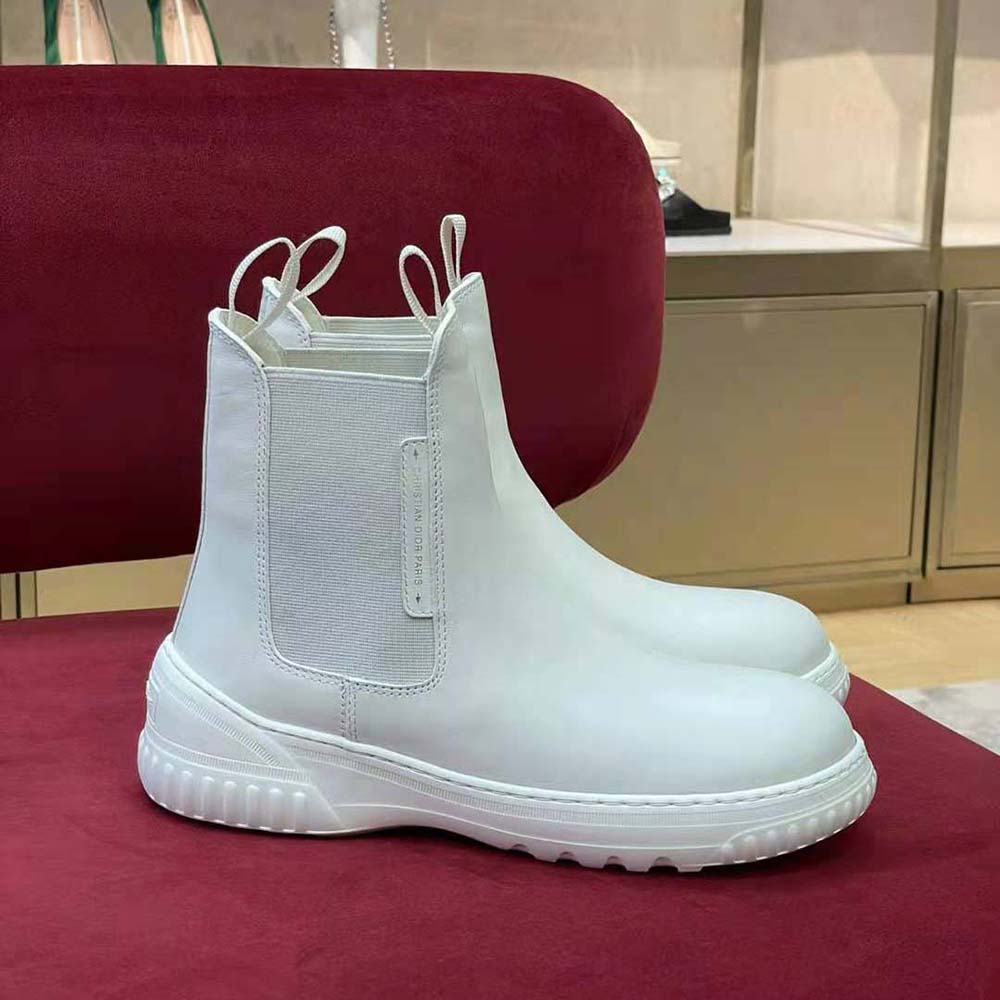 Dior Men D-Racer Ankle Boot White Calfskin - image 4