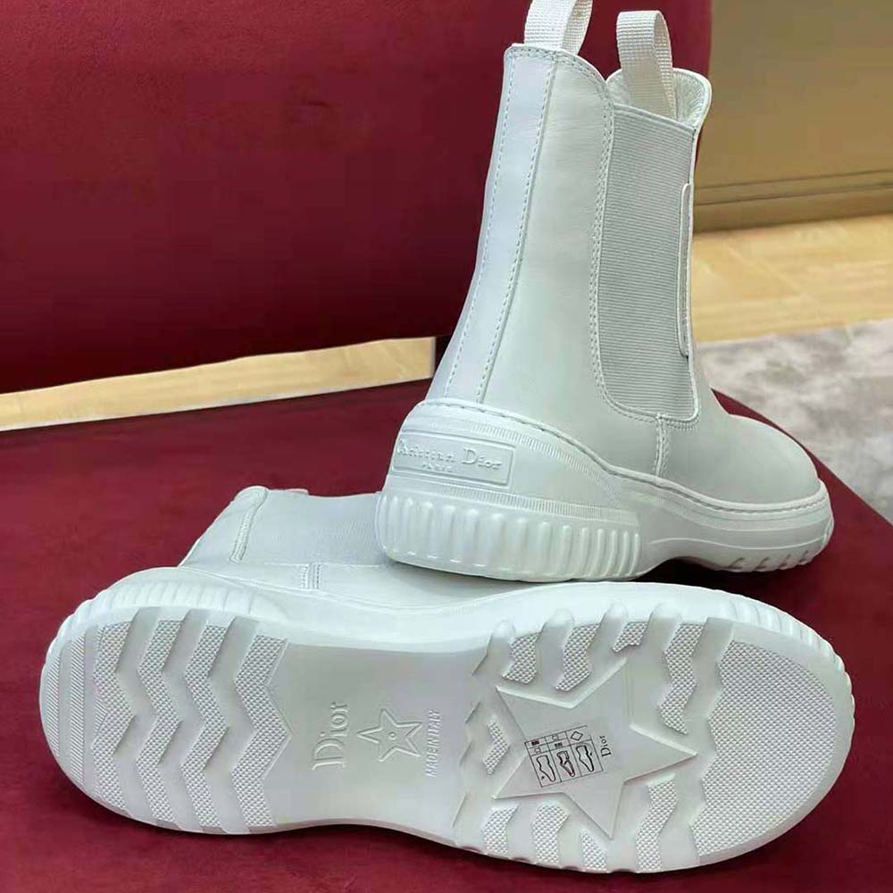 Dior Men D-Racer Ankle Boot White Calfskin - image 9