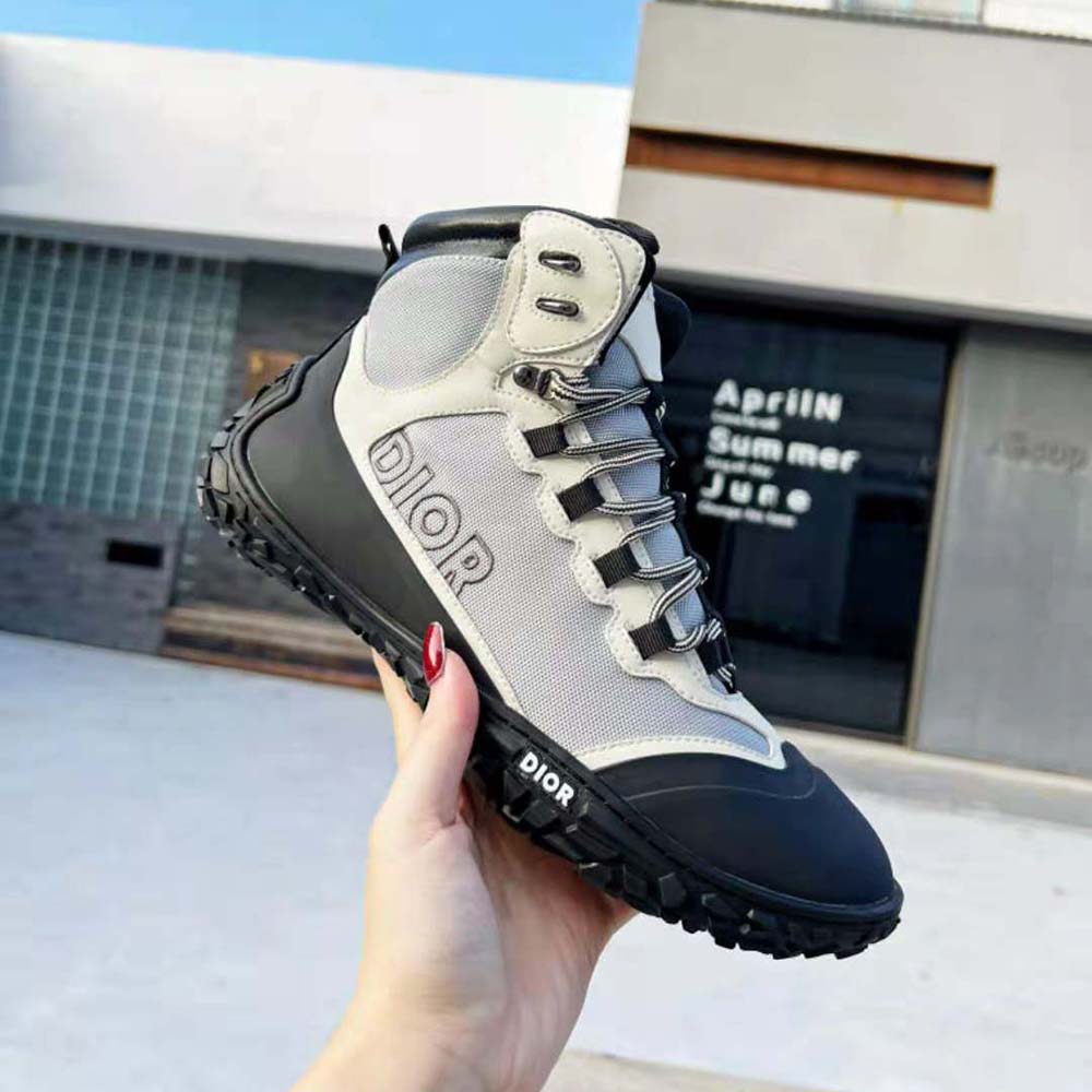 Dior Men Diorizon Hiking Boot Gray Technical Mesh and Black Rubber - image 5