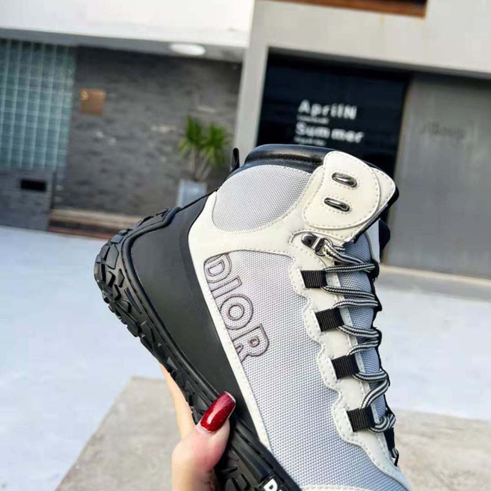 Dior Men Diorizon Hiking Boot Gray Technical Mesh and Black Rubber - image 9