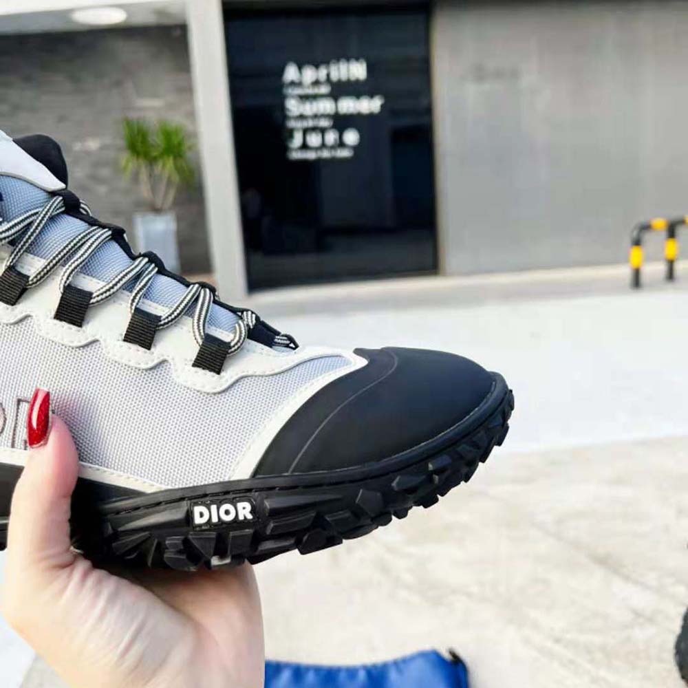 Dior Men Diorizon Hiking Boot Gray Technical Mesh and Black Rubber - image 8