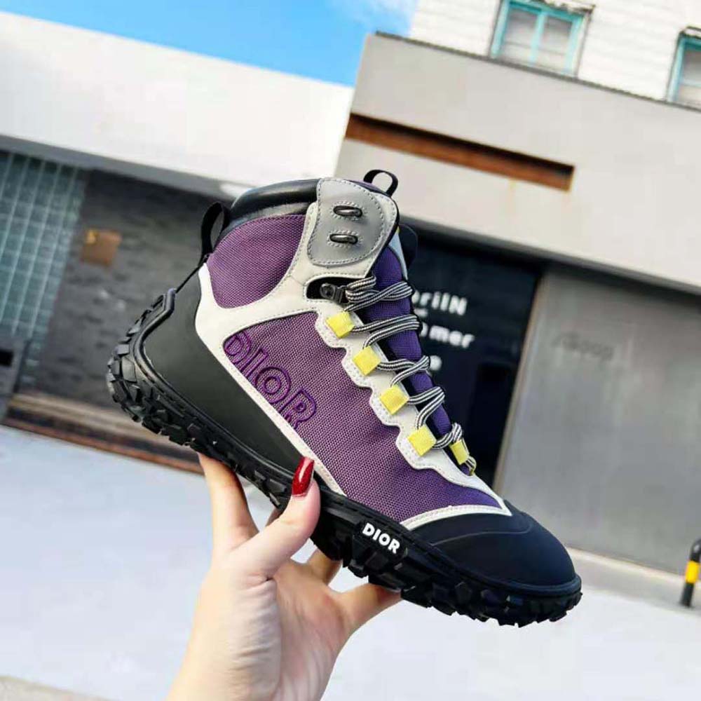Dior Men Diorizon Hiking Boot Purple Technical Mesh with Black Rubber - image 7