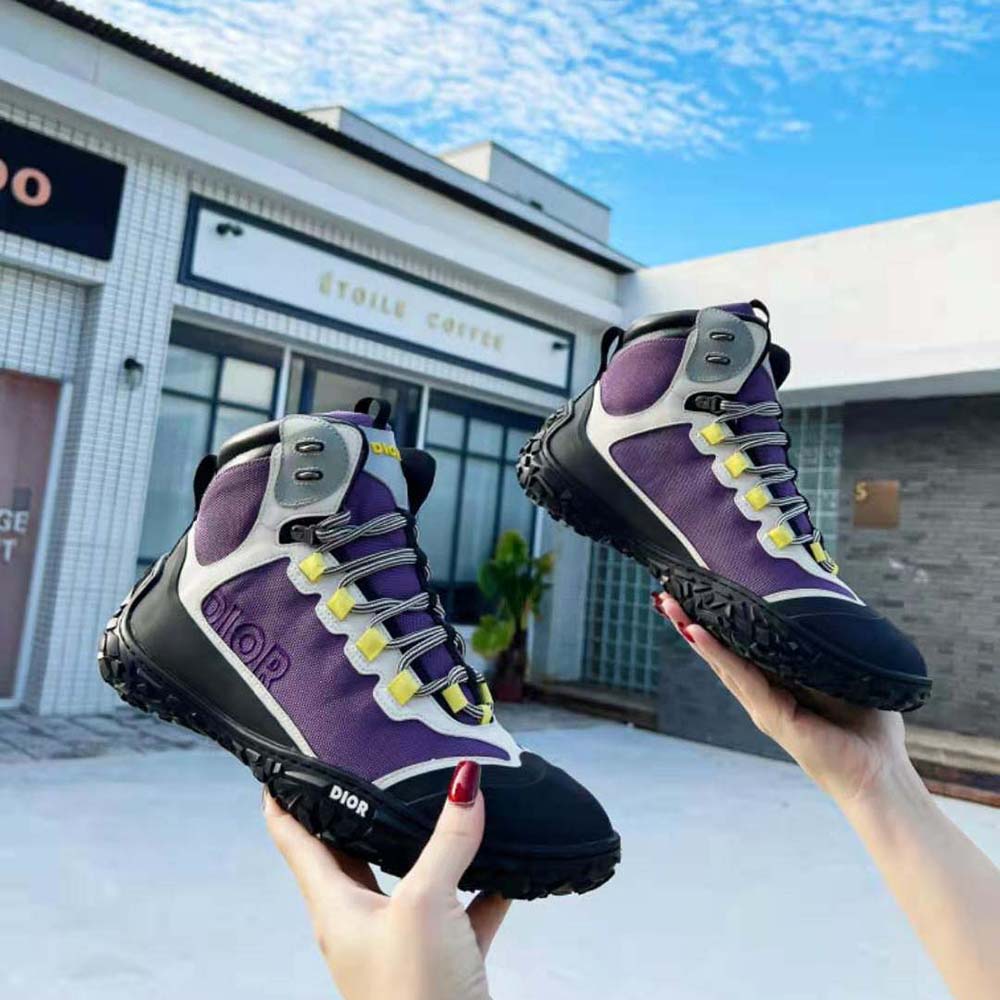 Dior Men Diorizon Hiking Boot Purple Technical Mesh with Black Rubber - image 6