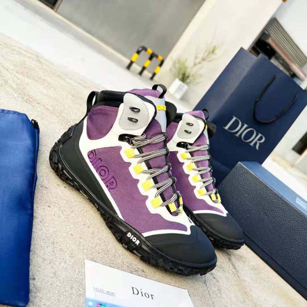 Dior Men Diorizon Hiking Boot Purple Technical Mesh with Black Rubber - image 4