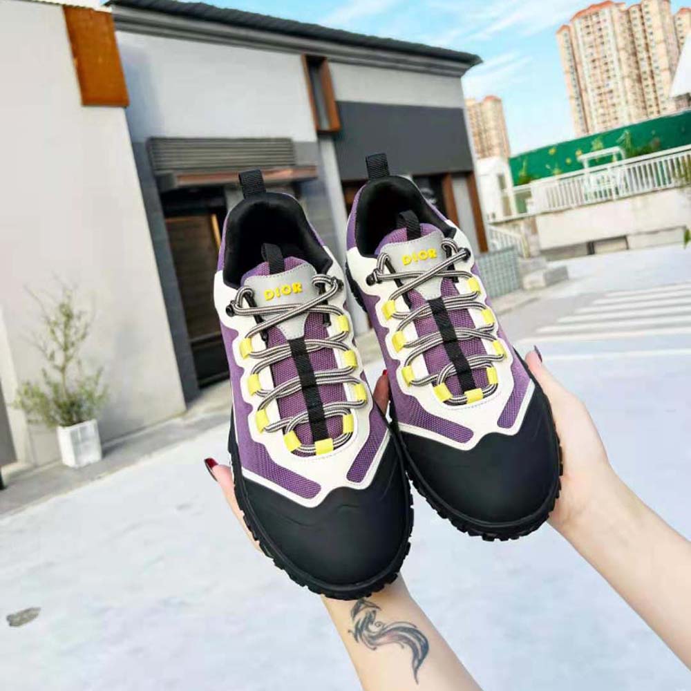 View of rubber sole tread on Dior Men Diorizon Hiking Shoe