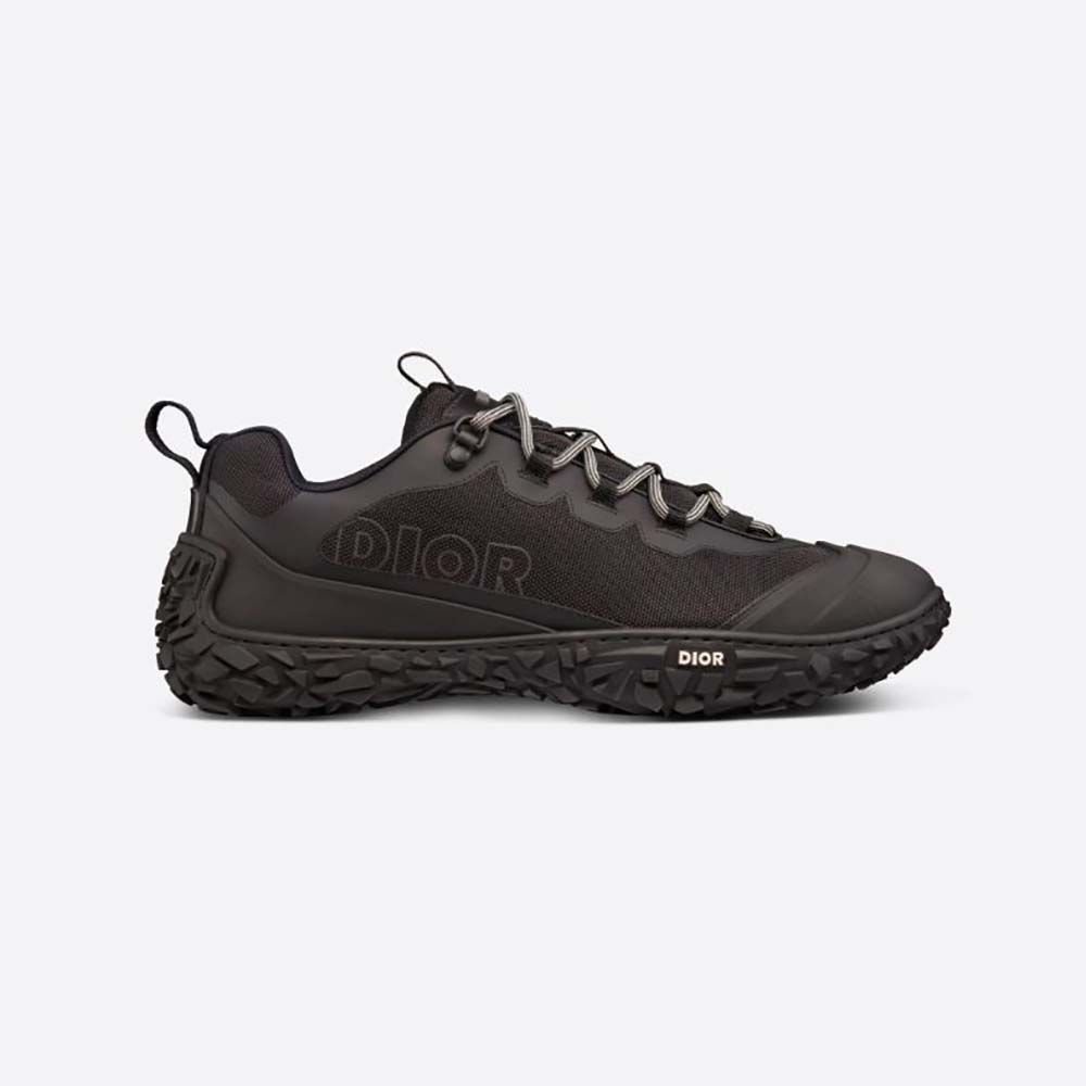 Side profile of Dior Men Diorizon Hiking Shoe Purple Technical Mesh