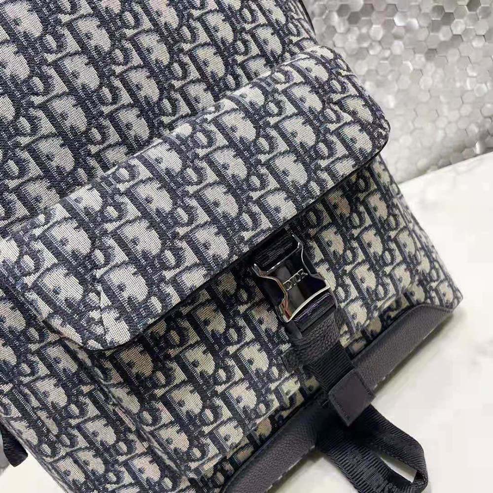 Dior Men Explorer Backpack Beige and Black Dior Oblique Jacquard - image 8