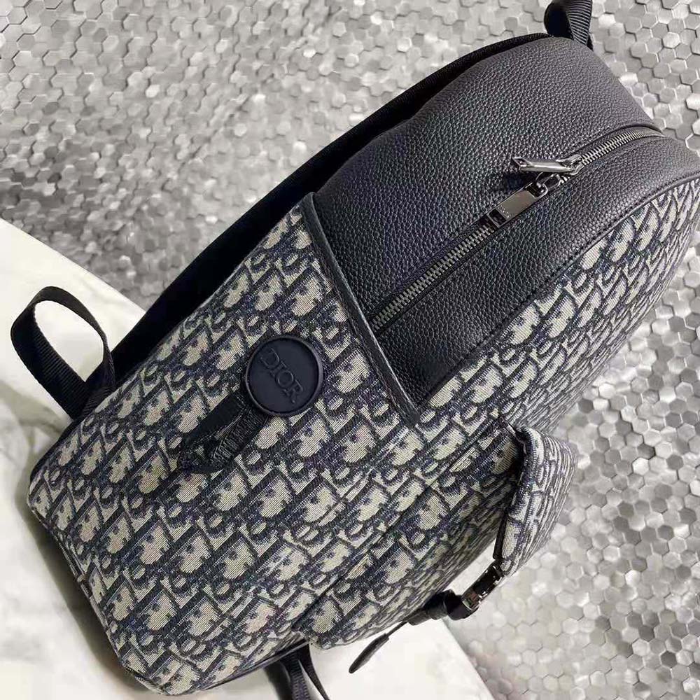 Dior Men Explorer Backpack Beige and Black Dior Oblique Jacquard - image 4