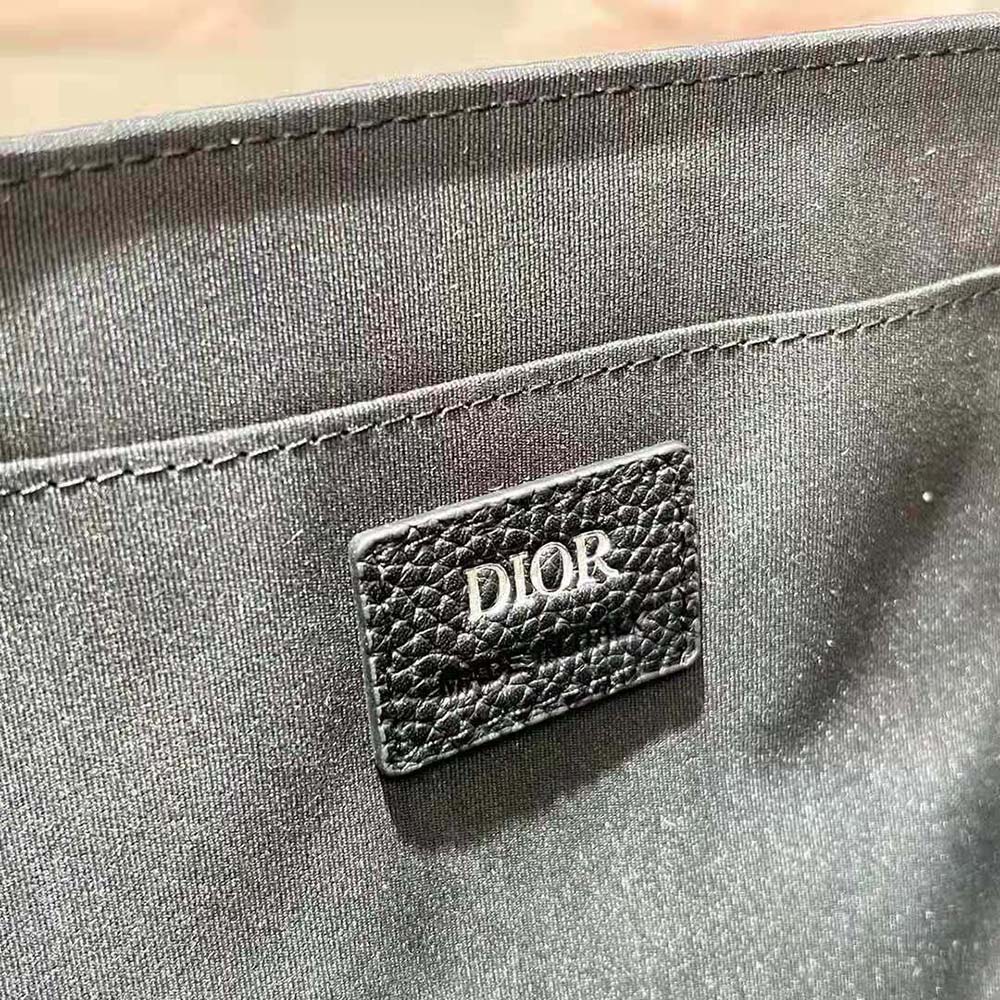 Dior Men Explorer Messenger Bag Black Dior Oblique Mirage Technical Fabric and Grained Calfskin - image 10