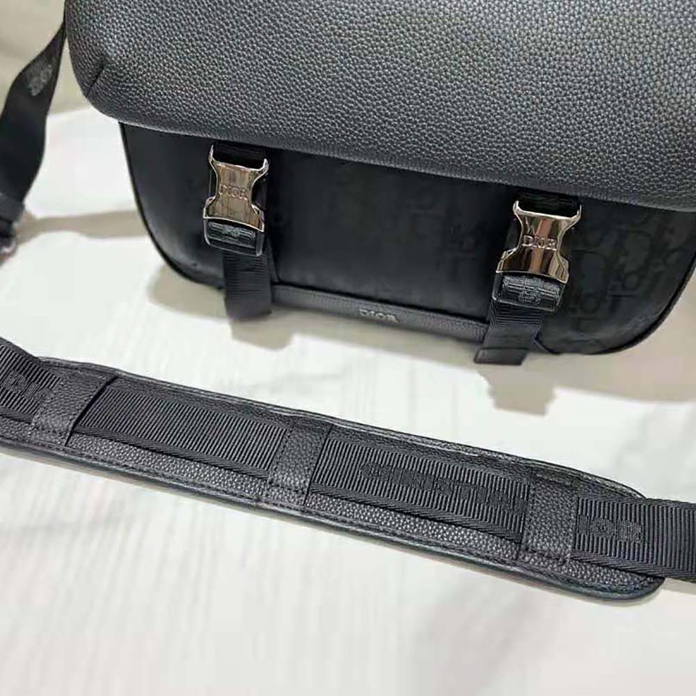 Dior Men Explorer Messenger Bag Black Dior Oblique Mirage Technical Fabric and Grained Calfskin - image 9