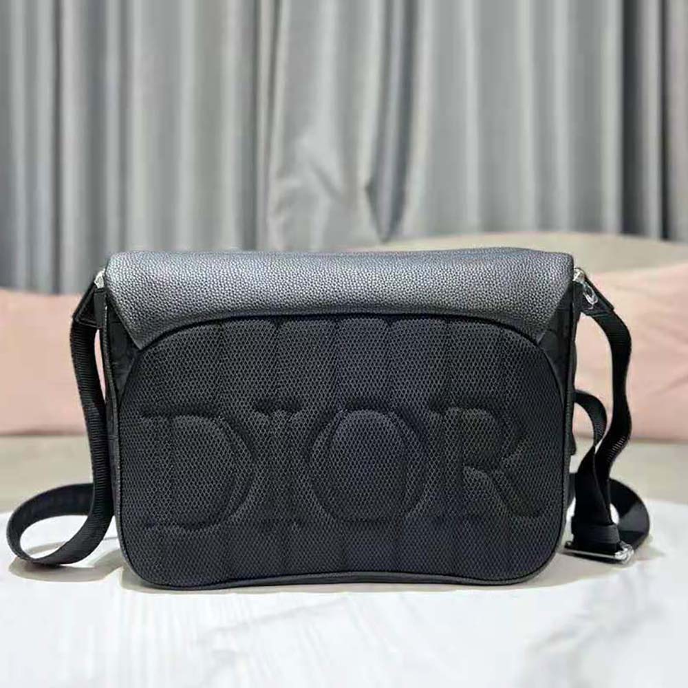 Side view showing adjustable strap on Dior Men Explorer Messenger Bag