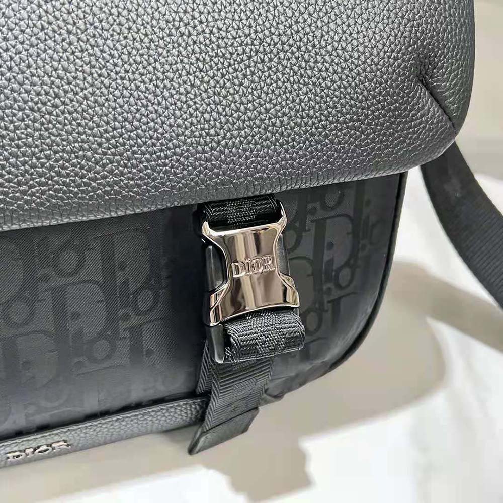 Dior Men Explorer Messenger Bag Black Dior Oblique Mirage Technical Fabric and Grained Calfskin - image 8