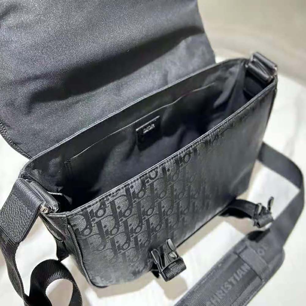 Dior Men Explorer Messenger Bag Black Dior Oblique Mirage Technical Fabric and Grained Calfskin - image 6