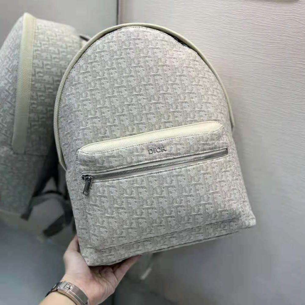 Dior Men Rider Backpack Beige Dior Oblique Jacquard - image 4