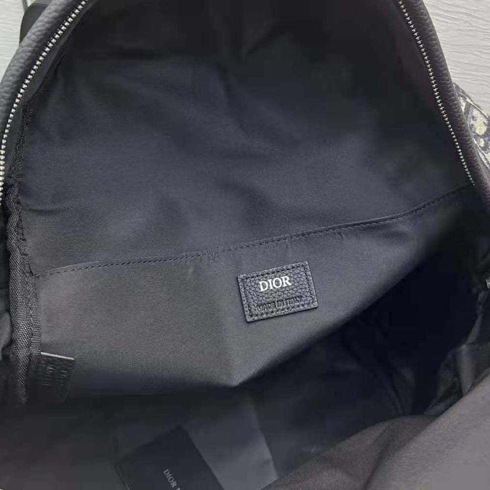 Dior Men Rider Backpack Beige and Black Dior Oblique Jacquard - image 10