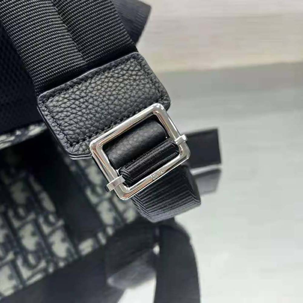 Dior Men Rider Backpack Beige and Black Dior Oblique Jacquard - image 9