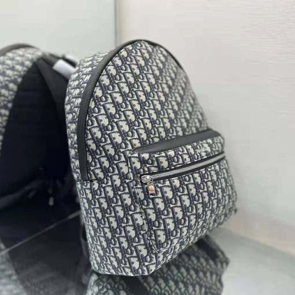 Dior Men Rider Backpack Beige and Black Dior Oblique Jacquard - image 5