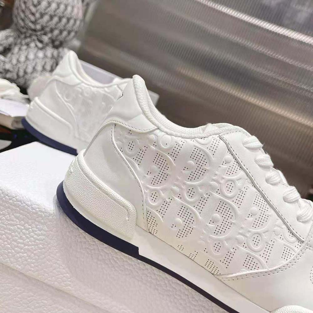Dior Unisex One Sneaker White Dior Oblique Perforated Calfskin - image 8