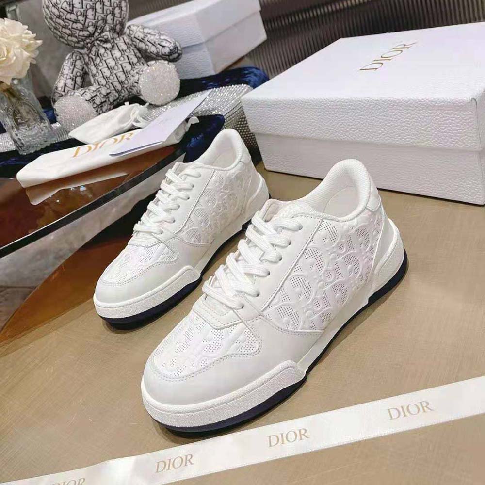 Dior Unisex One Sneaker White Dior Oblique Perforated Calfskin - image 4