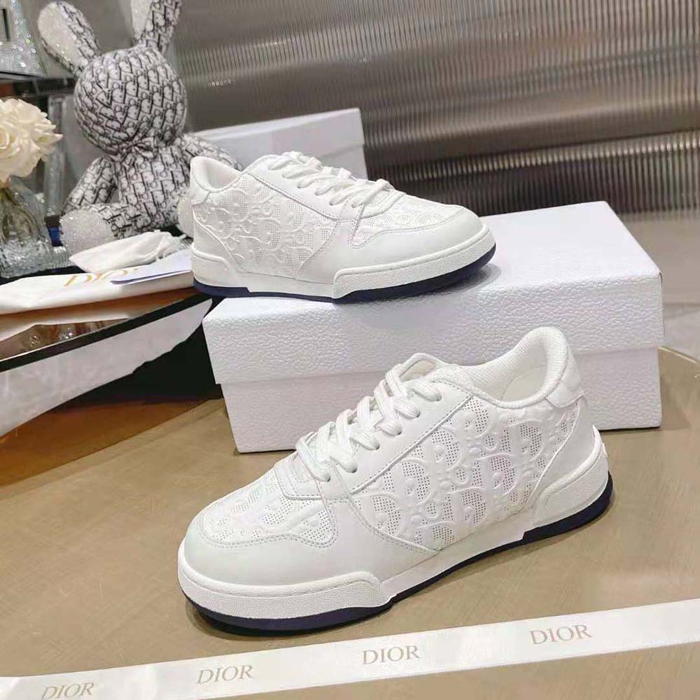 Dior Unisex One Sneaker White Dior Oblique Perforated Calfskin - image 6