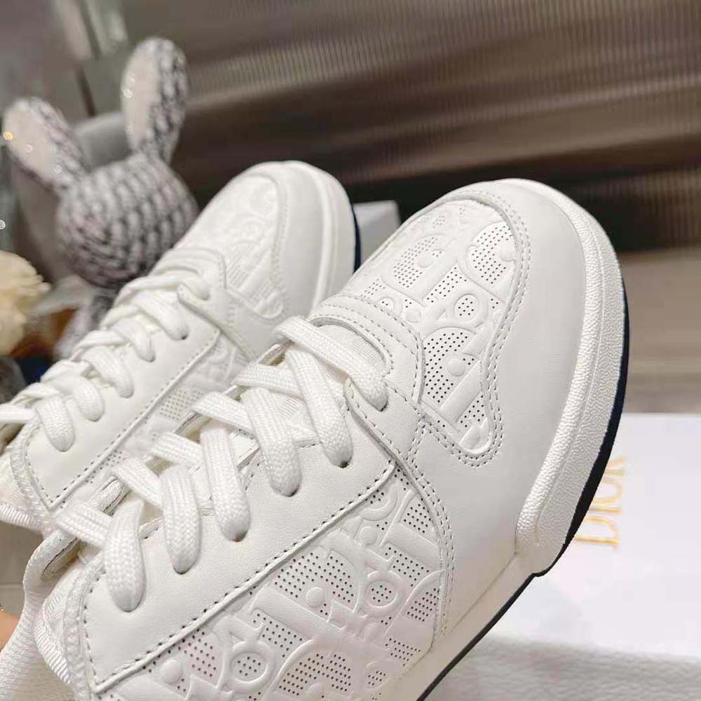 Dior Unisex One Sneaker White Dior Oblique Perforated Calfskin - image 9