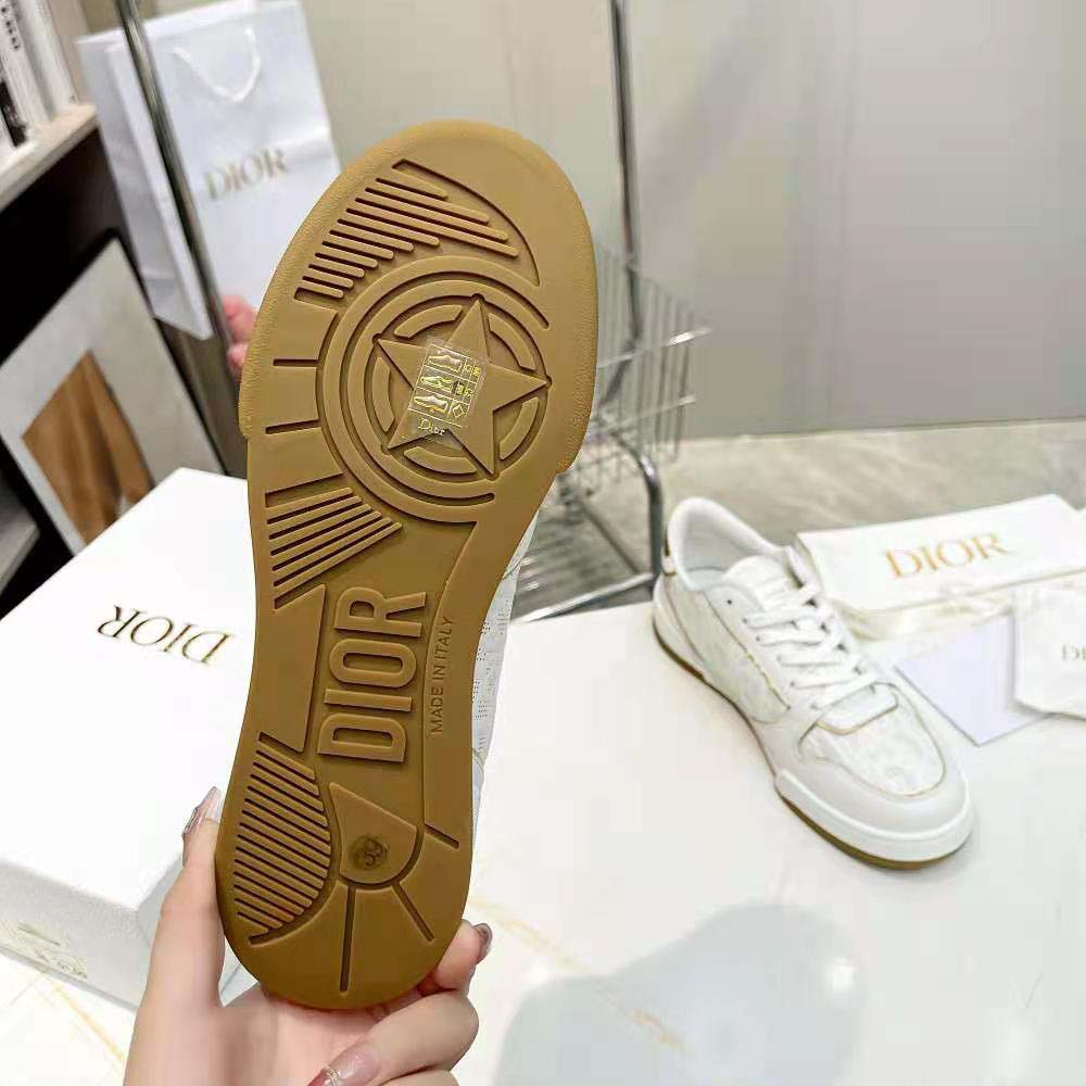 Dior Unisex One Sneaker White and Gold-Tone Dior Oblique Perforated Calfskin - image 10