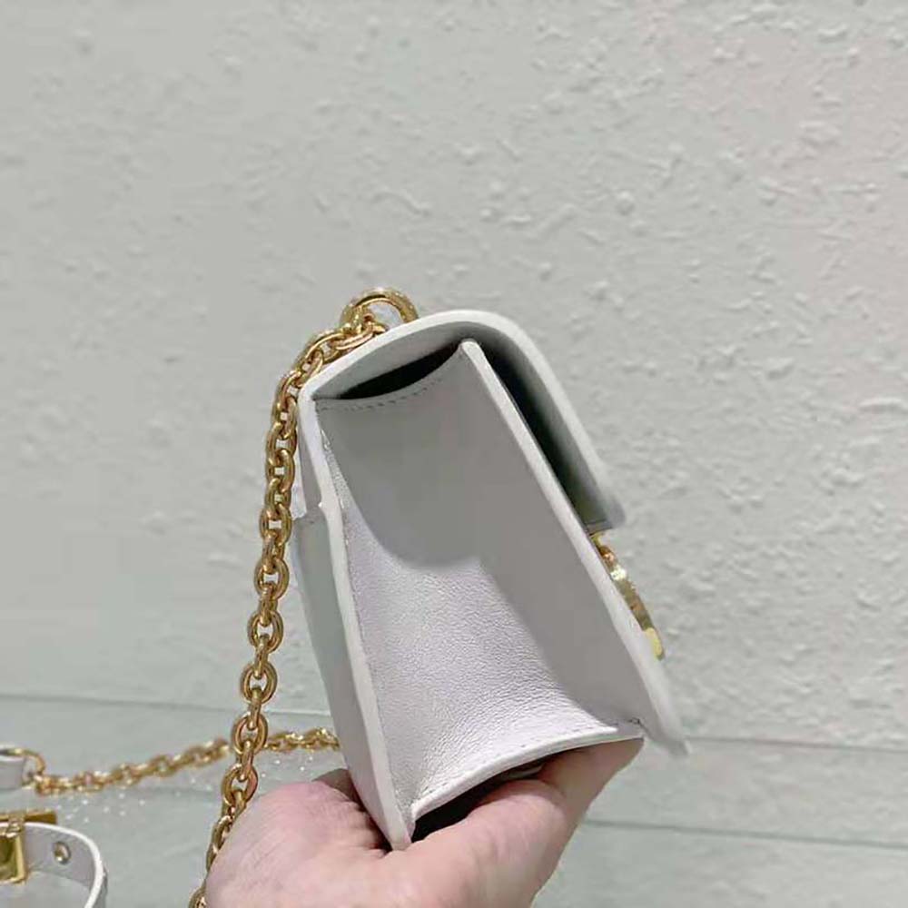 Dior Women 30 Montaigne East-West Bag with Chain Latte Calfskin - image 7