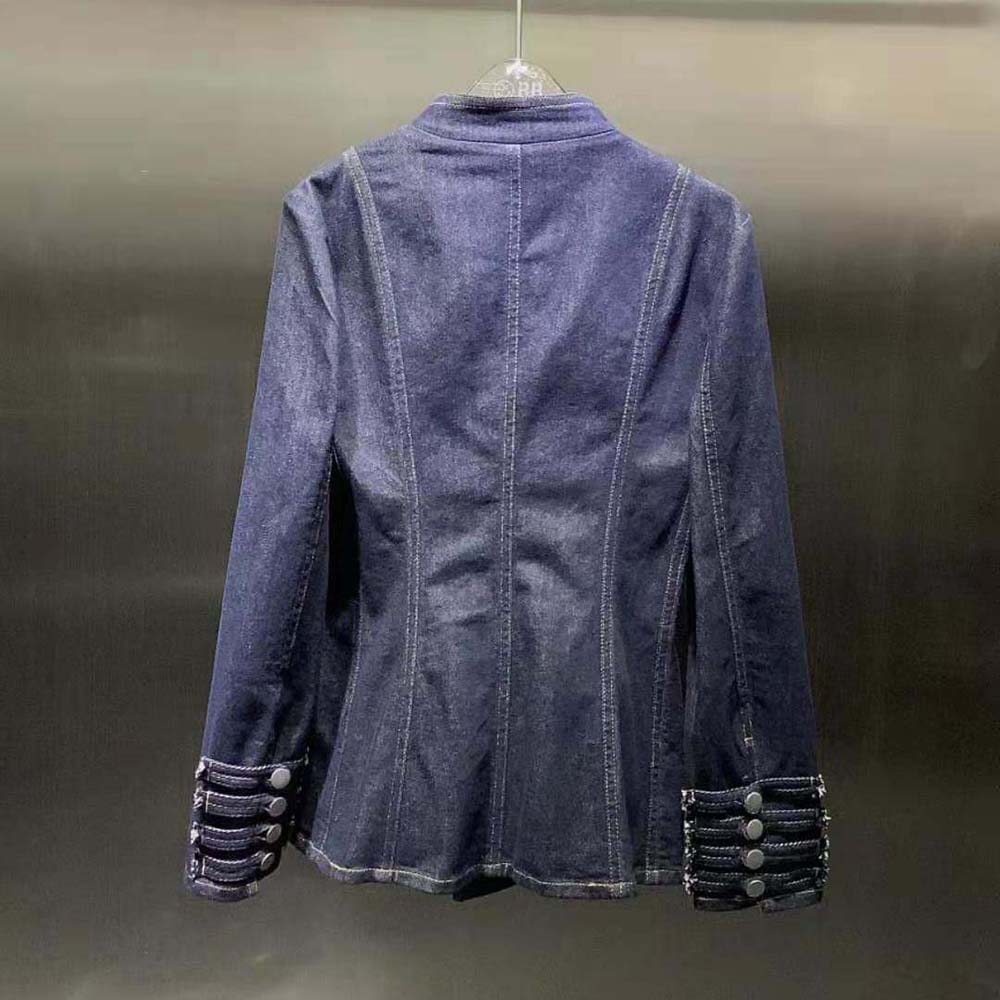Side profile showing tailored fit of Dior Women Brandenburg Jacket