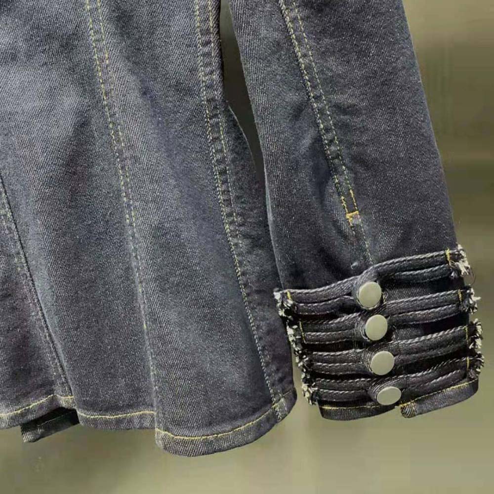 Dior Women Brandenburg Fitted Jacket Blue Cotton Denim - image 6