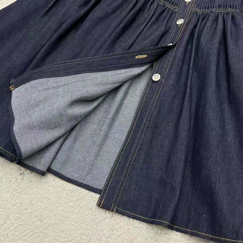 Dior Women Denim Couture Shirt Dress Blue Raw Cotton Denim - image 9