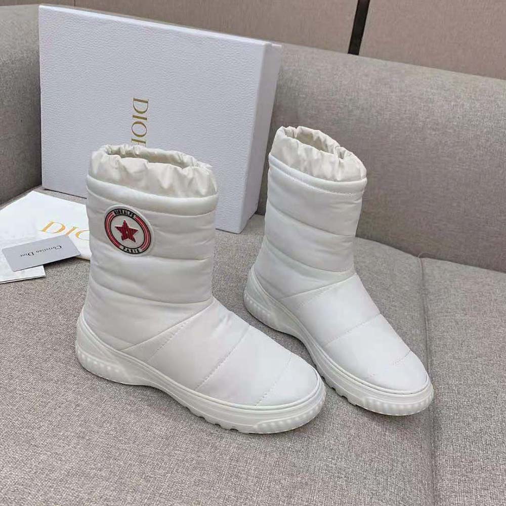 Dior Women Dior Frost Ankle Boot White Quilted Nylon and Shearling - image 4