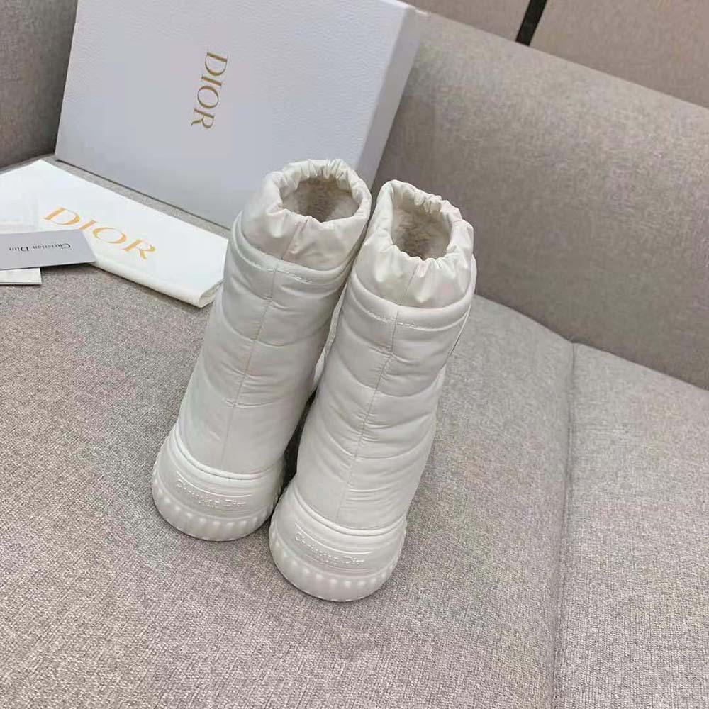 Dior Women Dior Frost Ankle Boot White Quilted Nylon and Shearling - image 5