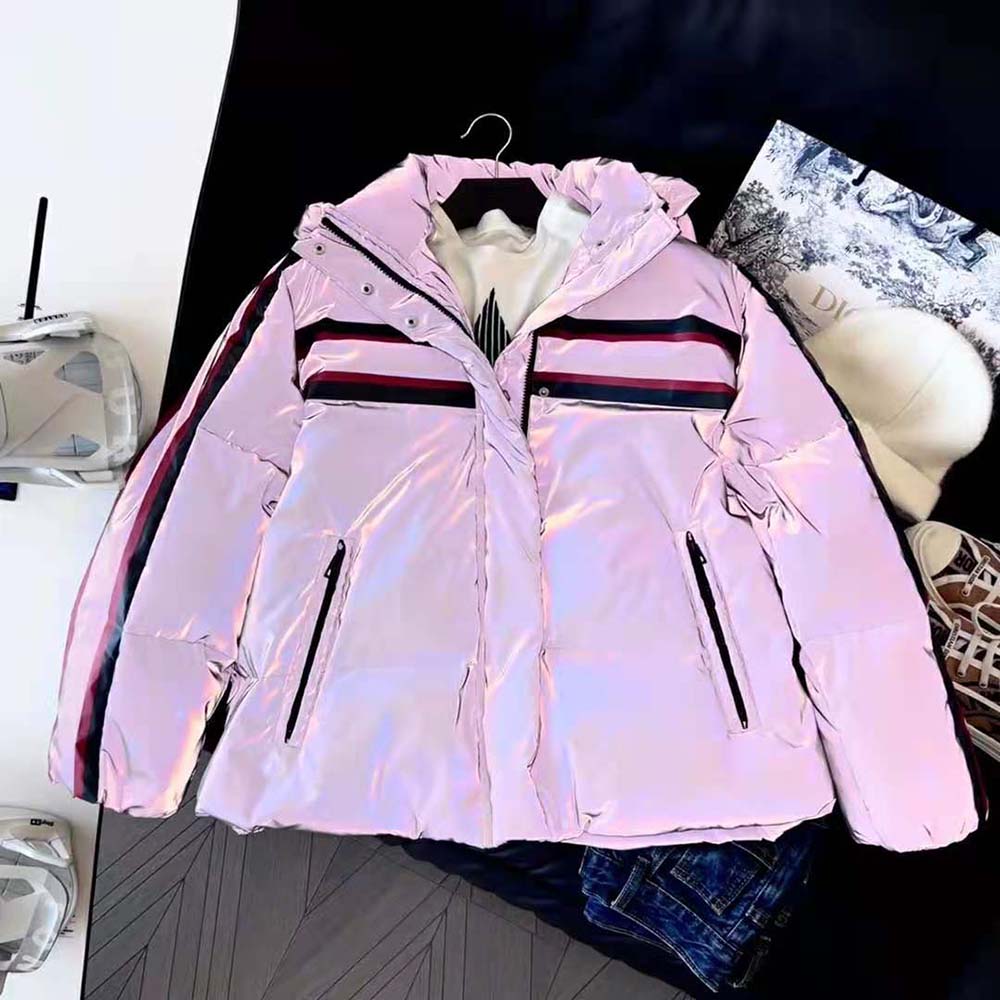 Dior Women Dioralps Hooded Down Jacket Silver-Tone Reflective Dior Star Quilted Technical Fabric - image 7