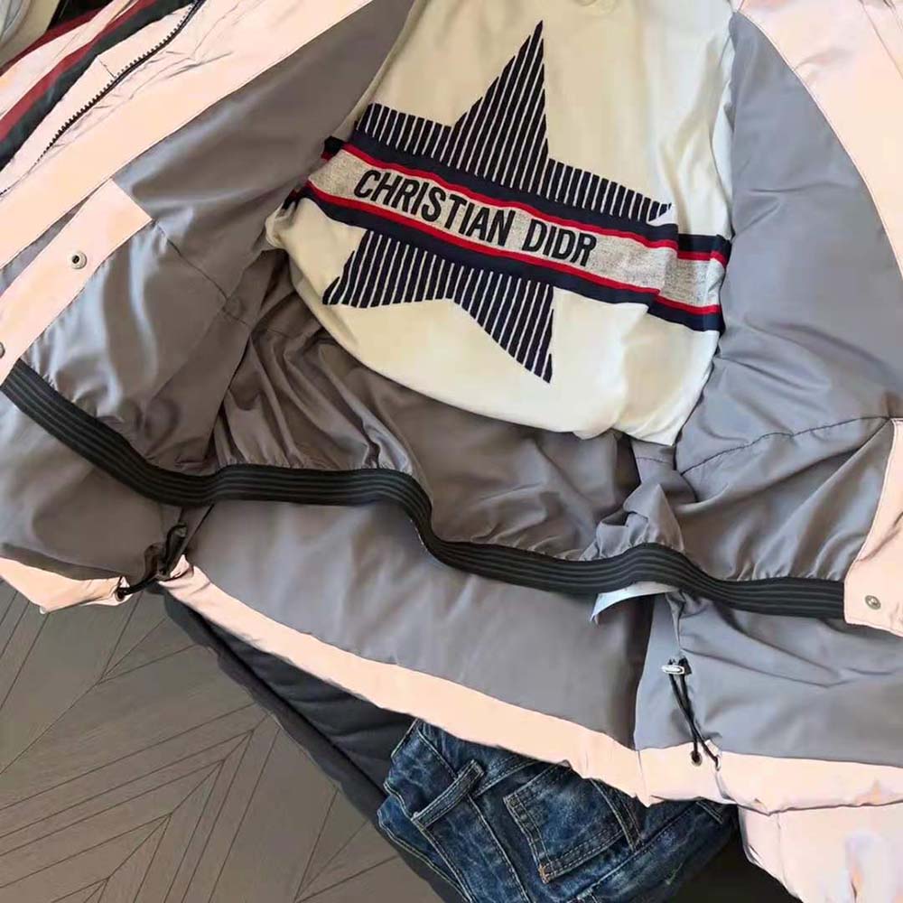 Dior Women Dioralps Hooded Down Jacket Silver-Tone Reflective Dior Star Quilted Technical Fabric - image 6