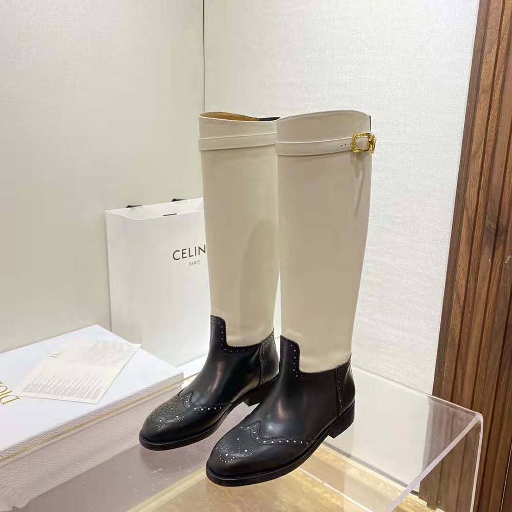Dior Women Empreinte Boot Black and White Perforated Calfskin - image 4