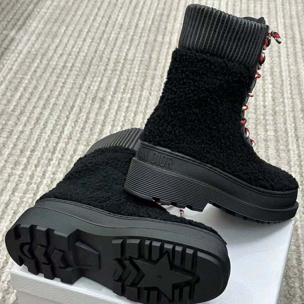 Dior Women Hike Ankle Boot Black Calfskin and Shearling - image 5