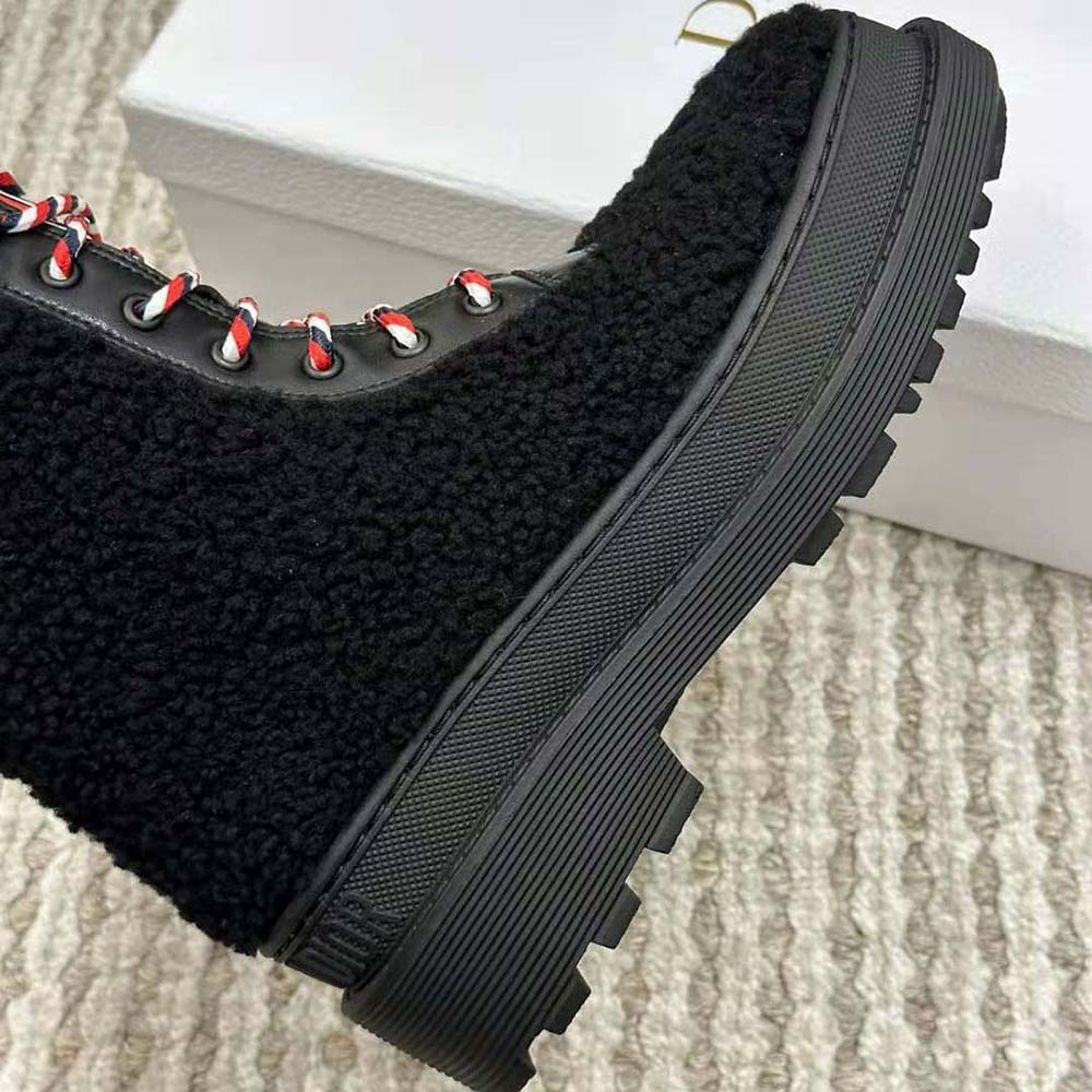 Dior Women Hike Ankle Boot Black Calfskin and Shearling - image 9