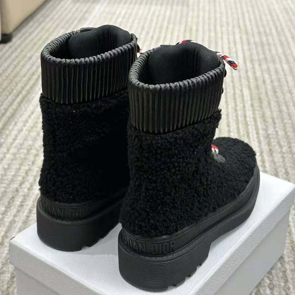 Dior Women Hike Ankle Boot Black Calfskin and Shearling - image 4