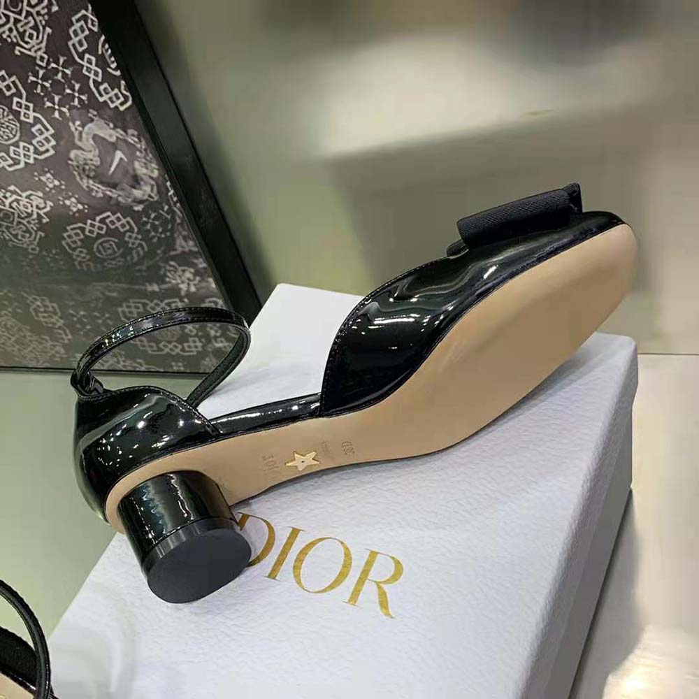 Dior Women Idylle Ballet Pump Black Patent Calfskin and Grosgrain - image 10