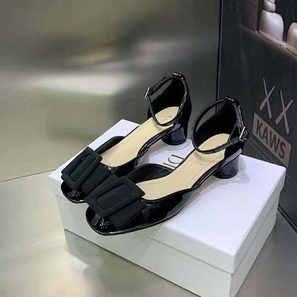 Dior Women Idylle Ballet Pump Black Patent Calfskin and Grosgrain - image 4