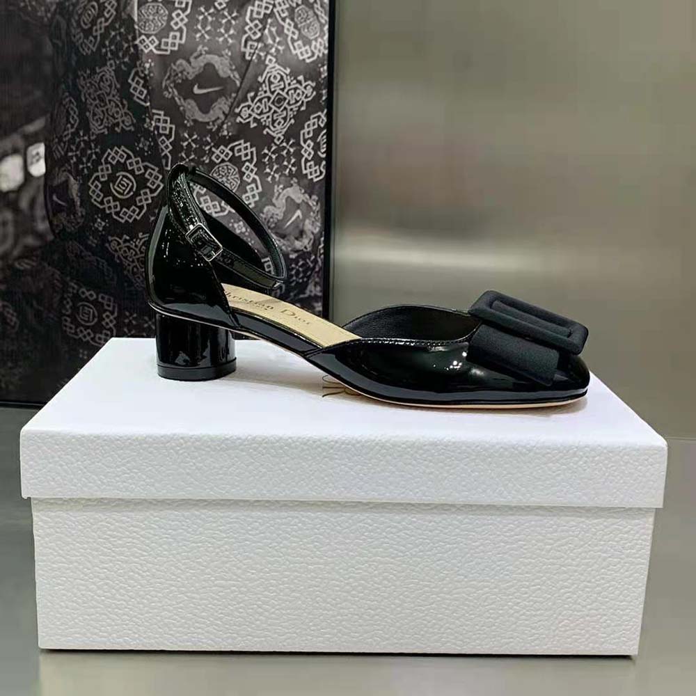 Dior Women Idylle Ballet Pump Black Patent Calfskin and Grosgrain - image 6