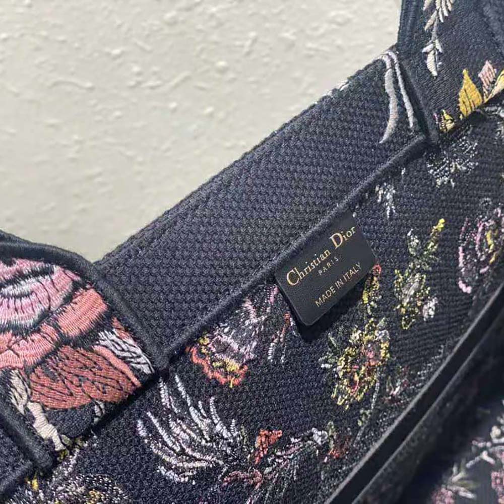 Dior Women Large Dior Book Tote Black Multicolor Dior Jardin Botanique Embroidery - image 10