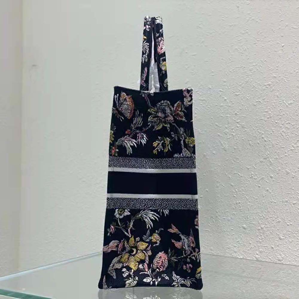 Dior Women Large Dior Book Tote Black Multicolor Dior Jardin Botanique Embroidery - image 4