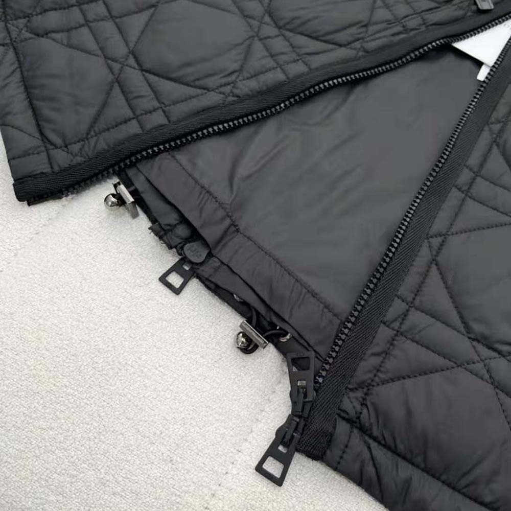 Dior Women Macrocannage Flared Miniskirt Black Quilted Technical Taffeta - image 8