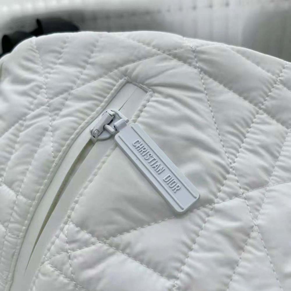 Dior Women Macrocannage Flared Miniskirt White Quilted Technical Taffeta - image 6